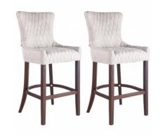2er Set Barhocker Hanoi Vintage Kunstleder-grau-Antik-Dunkel