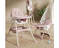 3 in 1 Babyhochstuhl Verstellbar mit 5-Punkt-Gurt, Kinderhochstuhl für von Geburt bis 6 Jahre