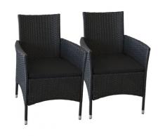 2 Stück Rattansessel Gartensessel Gartenstuhl Rattanstuhl Rattansessel + Kissen Terrassenmöbel