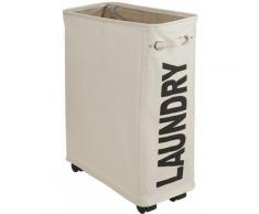 Tectake - Wäschesammler schmal - Wäschetruhe, Wäschesortierer, Wäschebox - beige