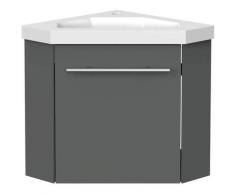Eckwaschtisch 40 cm Eckschrank Anthrazit Matt