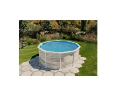Poolcrew - Steel Frame Pool Ameland, Stahlwand Aufstellpool, ø 350 x 132 cm rund, inkl.