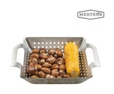 Grill-Korb aus massivem Edelstahl, geeignet für Holzkohlegrill, Gasgrill, Elektrogrill und