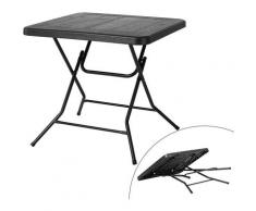 Pedy - Klapptisch Klein(80 * 80 * 74cm),Balkontisch mit Stahlrahmenbeine,Wasserdicht