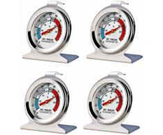 4 -Thermometer -Paket für den Kühlschrank und ein großer Thermometer -Gefrierschrank