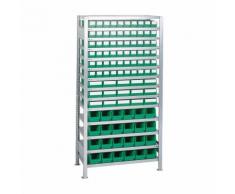 Steckregal H2000xB1000xT400mm Grundregal 14 Böden 60x3, 15x4, 24xMK4 transp.