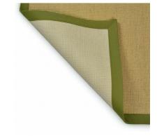 Sisal-Teppich Amazonas Natur Bordüre: Taupe / Pistazie 40 x 60 cm - Natur