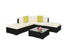 Tectake - Rattan Lounge mit Aluminiumgestell Paris, Variante 2 - Loungemöbel, Gartenmöbel,