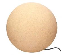 ML-Design Kugelleuchte Ø 50cm Steinoptik, E27 max. 25W, LED Gartenleuchte mit Erdspieße, IP65