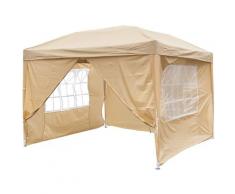 Gofuniland - Pavillons & Partyzelte Faltpavillon Wasserdicht 3 x 3 m mit 4 Seitenteilen - Khaki