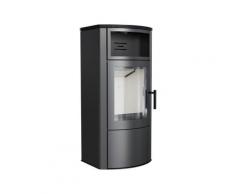 Kratki Kaminofen TITAN 11 kW Holzofen Ofen Stahl-Schwarz Kamin Holz Ja Nein