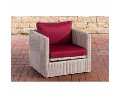 CLP - Sessel Tibera 5mm-rund/perlweiß-Rubinrot