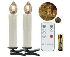 Randaco - 20X led Weihnachtskerzen mit Fernbedienung Timer Warmweiß Dimmbar Kerzen mit Batterien