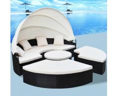 Vidaxl - Outdoor-Sonneninsel Poly Rattan Schwarz
