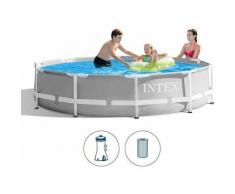 Intex - 26702 Ex 28702 Prisma Metal Frame Pool Aufstellpool Rund 305cm