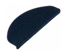 Stufenmatte Dynasty Velours Blau Halbrund 19 x 56 cm - Blau