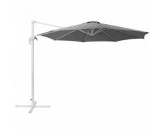 Ampelschirm Ø300 cm dunkelgrau/weiß SAVONA