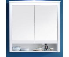 trendteam Spiegelschrank Badezimmerspiegel Wandspiegel Badschrank Ole Weiß 81 x 80 cm