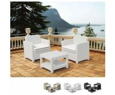Loungeset Gartenmöbel 2 Pläzte Rattan Cafè Giglio | Weiß - Grand Soleil