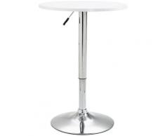 Bartisch Weiß Ø60 cm MDF