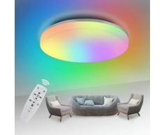 Hengda Deckenleuchte Flur Küche RGB Badlampe deckenlampe Dimmbar Tageslicht 24W - Weiss