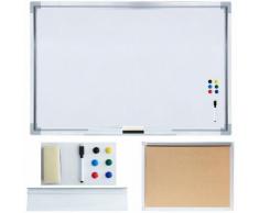 Whiteboard 60x90CM Magnetwand + Zubehör Magnettafel Memoboard Pinnwand Wandtafel