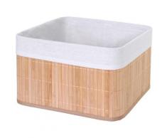 Aufbewahrungskorb HHG 222, Korb Aufbewahrungsbox Ordnungsbox Sortierbox Regalkorb, Bambus ~