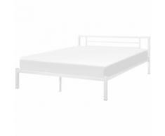 Metallbett weiß mit Lattenrost 160 x 200 cm CUSSET