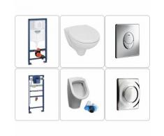 Urinal mit Zulauf von hinten Set mit Wand-WC Grohe, chrom