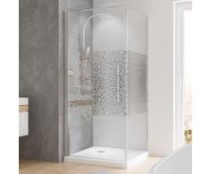 Duschkabine Eckeinstieg Dusche Drehtür mit Seitenwand 80x80 Eckdusche