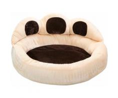 Hundebett Balou - Hundekorb, Hundekörbchen, Hundekissen - Ø 80 x 33 cm - braun/beige