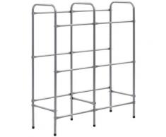 Lagerregal für 6 Kisten Silbern 96 x 33 x 116 cm Stahl vidaXL - Silber