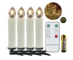 Randaco - 80X led Weihnachtskerzen mit Fernbedienung Timer Warmweiß Dimmbar Kerzen mit Batterien