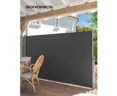 Seitenmarkise, 180 x 400 cm (H x L), Sichtschutz, Sonnenschutz, Seitenrollo, für Balkon, Terrasse,