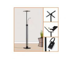 Deckenfluter - Stehlampe led dimmbar, mit Leselampe - 230cm - in der Höhe verstellbar -Warmweißes