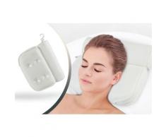 SLEEPMED Badewannenkissen für Kopf & Nacken, Ergonomisches Kopfstützenkissen mit 4 Saugnäpfen,
