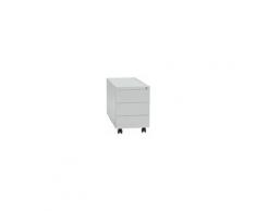 Rollcontainer, Stahl - 1 Stiftschale, 3 Materialschübe - Tiefe 790 mm, - Quipo