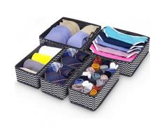 Aufbewahrungsbox, Stoff Set faltbar Unterwäsche Socken Organizer Ordnungsbox, Faltbox Stoffbox für