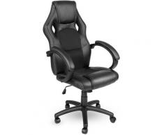 ® Racing Chefsessel Schwarz Bürostuhl Drehstuhl Bürosessel Schreibtischstuhl schwarz / schwarz