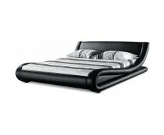 Beliani - Lederbett schwarz Lattenrost 160 x 200 cm AVIGNON