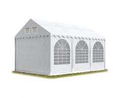 Festzelt 4x6 m Partyzelt Eventzelt XXL 2,6m hoch weiß ca. 550g/m² Pavillon PVC 100% wasserdicht