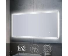 Sonni - Badspiegel LED mit Beleuchtung Touch Wandspiegel Badezimmerspiegel 120x60cm Bad