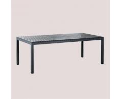 Sklum - Rechteckiger Gartentisch aus Aluminium (210x100 cm) Marti Polypropylen - Metall Grau