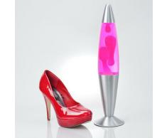Lichterlebnisse - Retro Lavalampe Pink 42cm hoch jenny - Pink, Silber