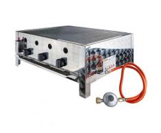 Gasbräter Gasgrill mit Grillrost DGB3 Gastrobräter Tischgrill 3-flammig
