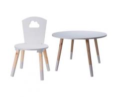Kindertisch Holz mit Kinderstuhl - 60 x 60 x 41 cm - Kidcollection