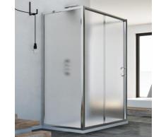 Replay Trio 1 Tür 3-seitige Duschkabine 80x140x80 CM H185 Strukturglas