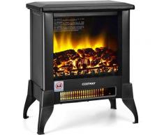 Costway - 1800W Elektrokamin Kaminofen Kamin Heizung elektrische Kaminheizung mit realistischem