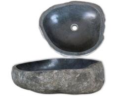 Waschbecken Flussstein oval 46-52 cm