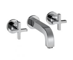 Hansgrohe AXOR Citterio 3-Loch Waschtischarmatur Unterputz, Auslauf 162mm, Kreuzgriffe, Rosetten